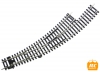 Стрелка левая радиусная Piko BWL 280 mm