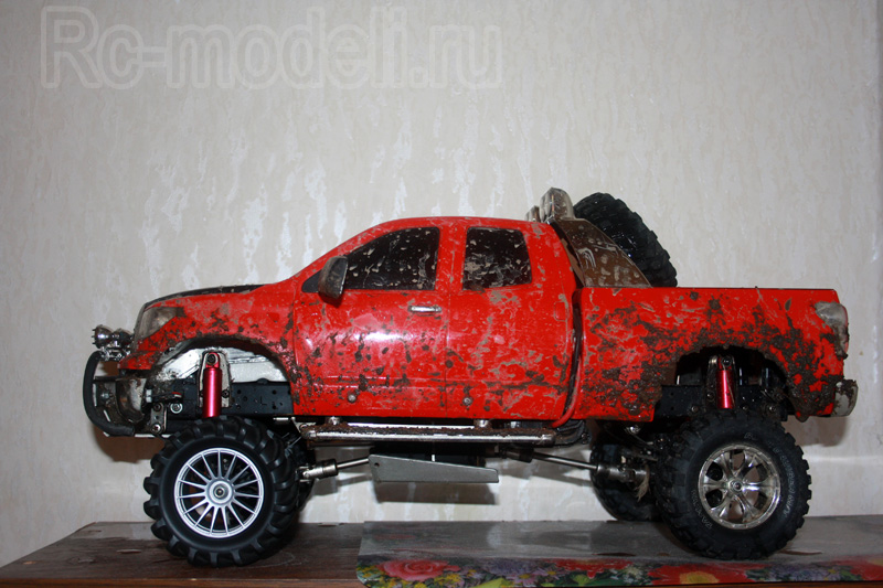 Tamiya Toyota Tundra Примерка новых дисков и резины