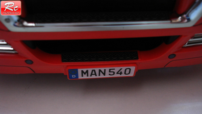Передний бампер и номер Tamiya MAN TGX 540