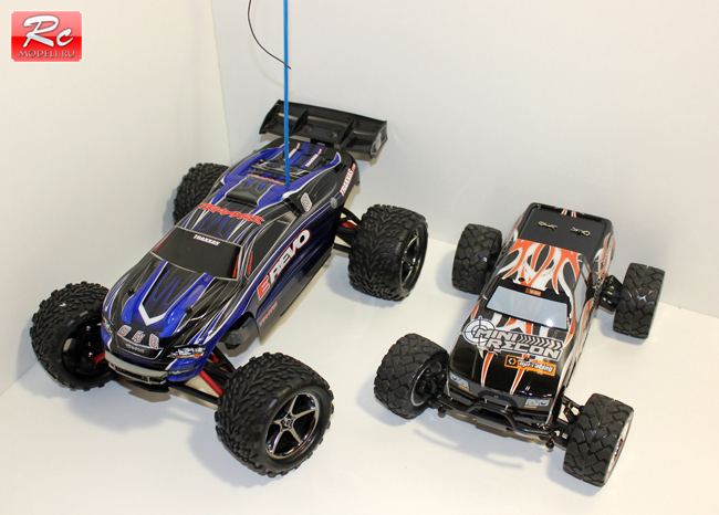 Размеры Traxxas E-Revo 1:16 и HPI Mini Recon 1:18