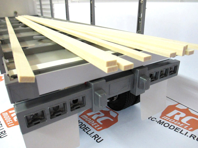 Сборка полу-прицепа Tamiya Flatbed Semi Trailer